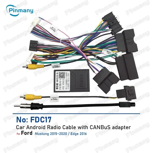 Imagen 2 del producto Para Ford Mustang Edge Cable de Radio estéreo automático adaptador de Bus CAN unidad principal Android arnés de cables de alimentación conector de enchufe FDC17