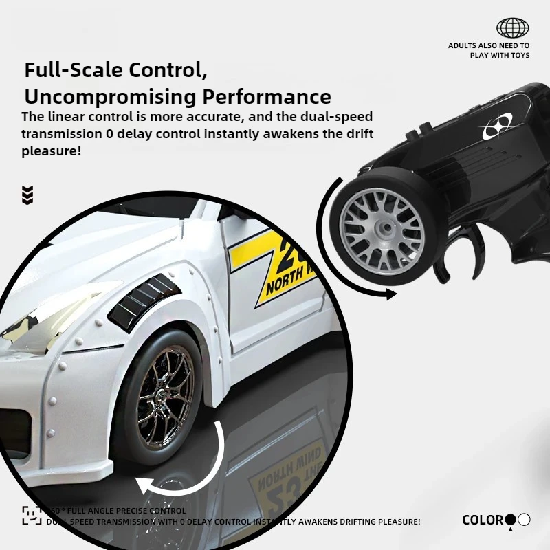 Mini RC Auto 1/43 4WD Simulatie Desktop Racing Drift Voertuig Mini Elektrische Afstandsbediening Racing Model met Gyroscoop Speelgoed Gift