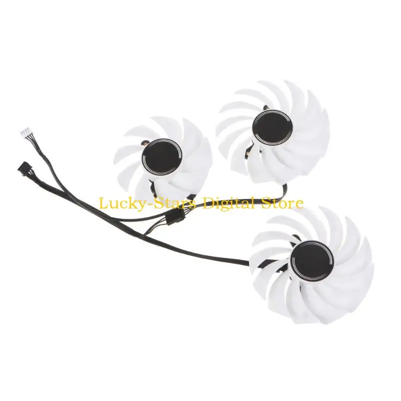 T3EE 3PCS 4Pin مروحة مبرد لـ RTX3060 3080 3070 3060TI IGAME Ultra-OC WHITE RTX3080 RTX3070 مروحة بطاقة الرسومات #2