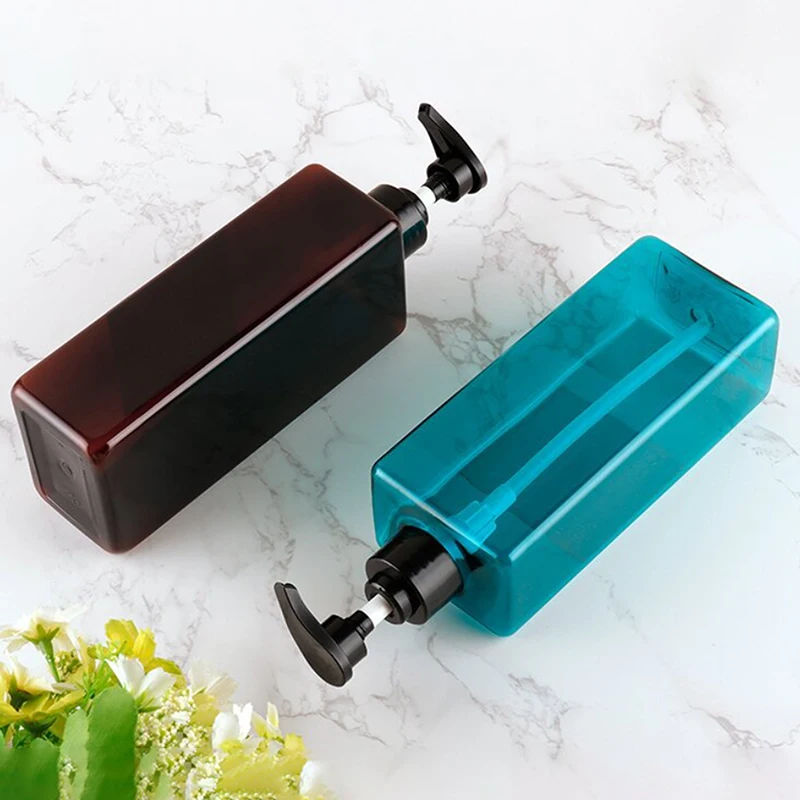 3 قطعة 500 مللي موزع الصابون المربع زجاجة إعادة الملء مع تسميات مقاومة للماء للشامبو وغسول صابون اليد والبلسم #6