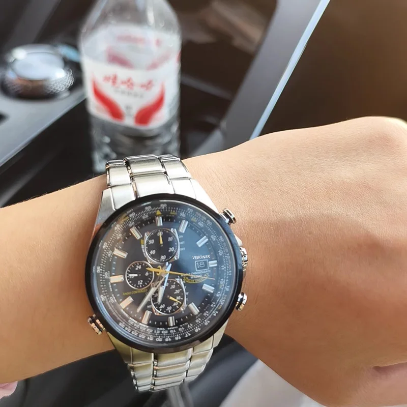 Nuovo orologio impermeabile autentico da uomo Orologio classico al quarzo Orologio automatico di lusso in acciaio inossidabile di fascia alta con data