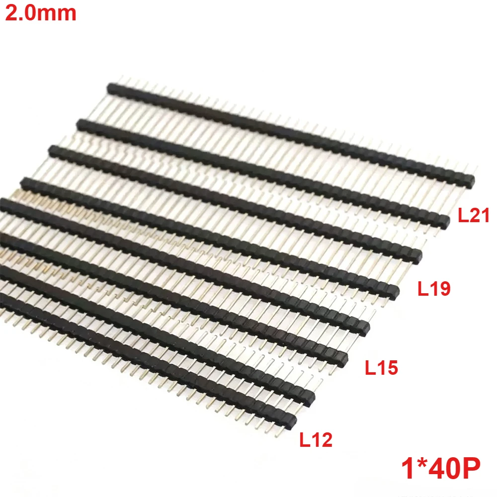 50pcs 2.0mm Spacing Double Plastic Needles 3+4 12MM-30MM Single Row 1 * 40 Single  Row Extended Double Plastic Needles