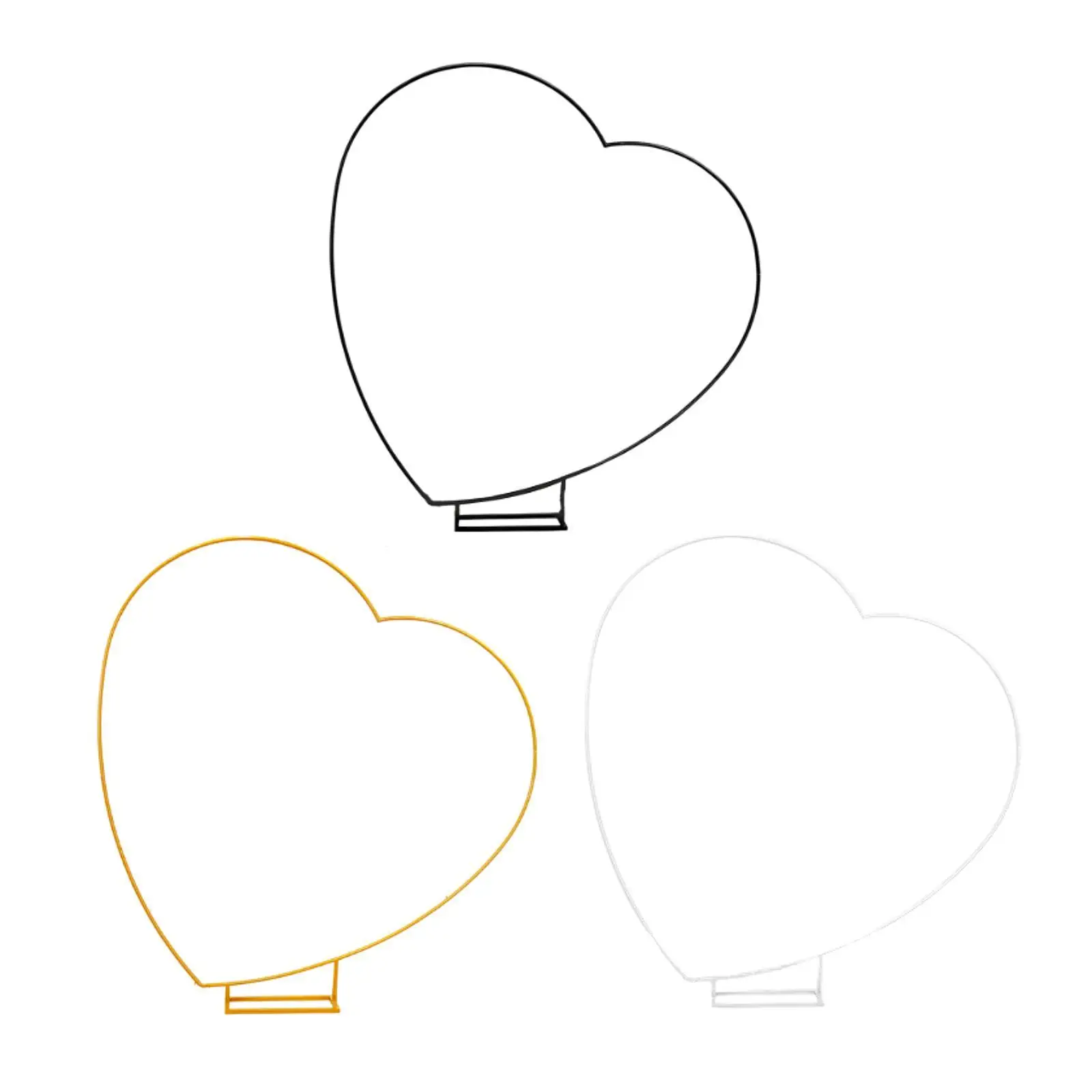 

Arch Stand Heart Shaped Wire Wreath Frame Handmade Large DIY Home Decor Garland with Clamps for Baby Shower Decoration Ornament