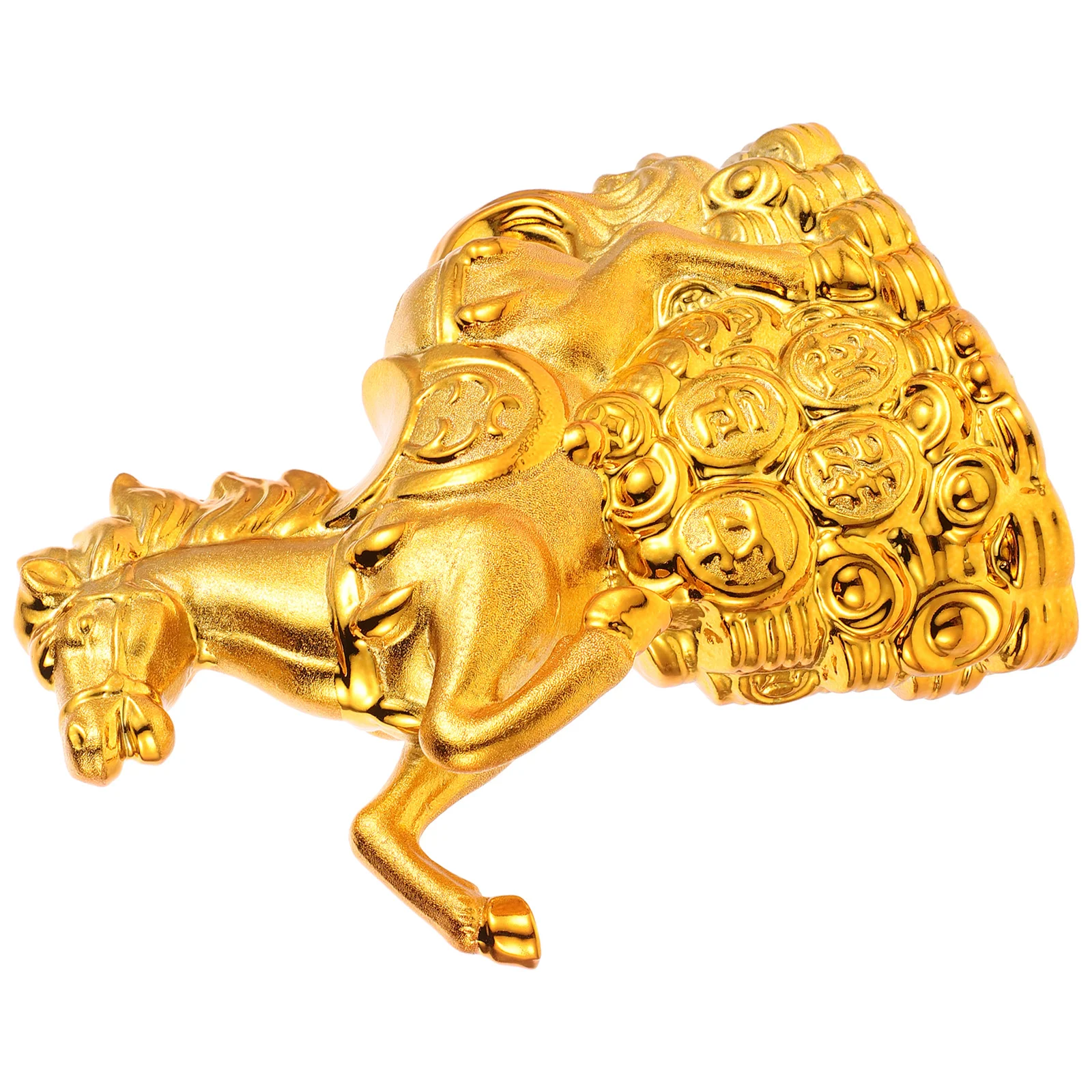 

Ceramic Horse Shaped Savings Bank Glossy Zodiac Animal Coin Box Decorative Money Holder for Living Room Desk Office