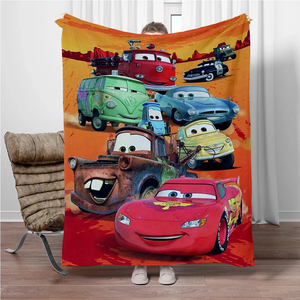 

Disney Car McQueen Plush Warm Blanket for Sofa King Size Soft Flannel Quilt Throw Fluffy Beds Blankets Children Picnic Kid Gifts