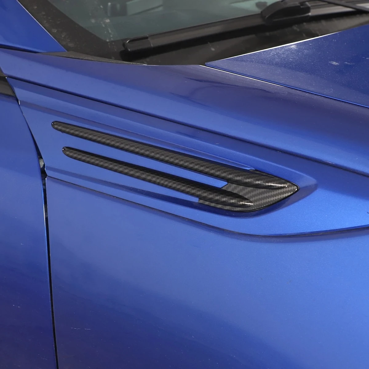 

Car styling ABS carbon fiber Pattern/Black for Subaru BRZ 2012-20 Car Side Fender Fin Vents Cover Trim Stickers Car Accessories