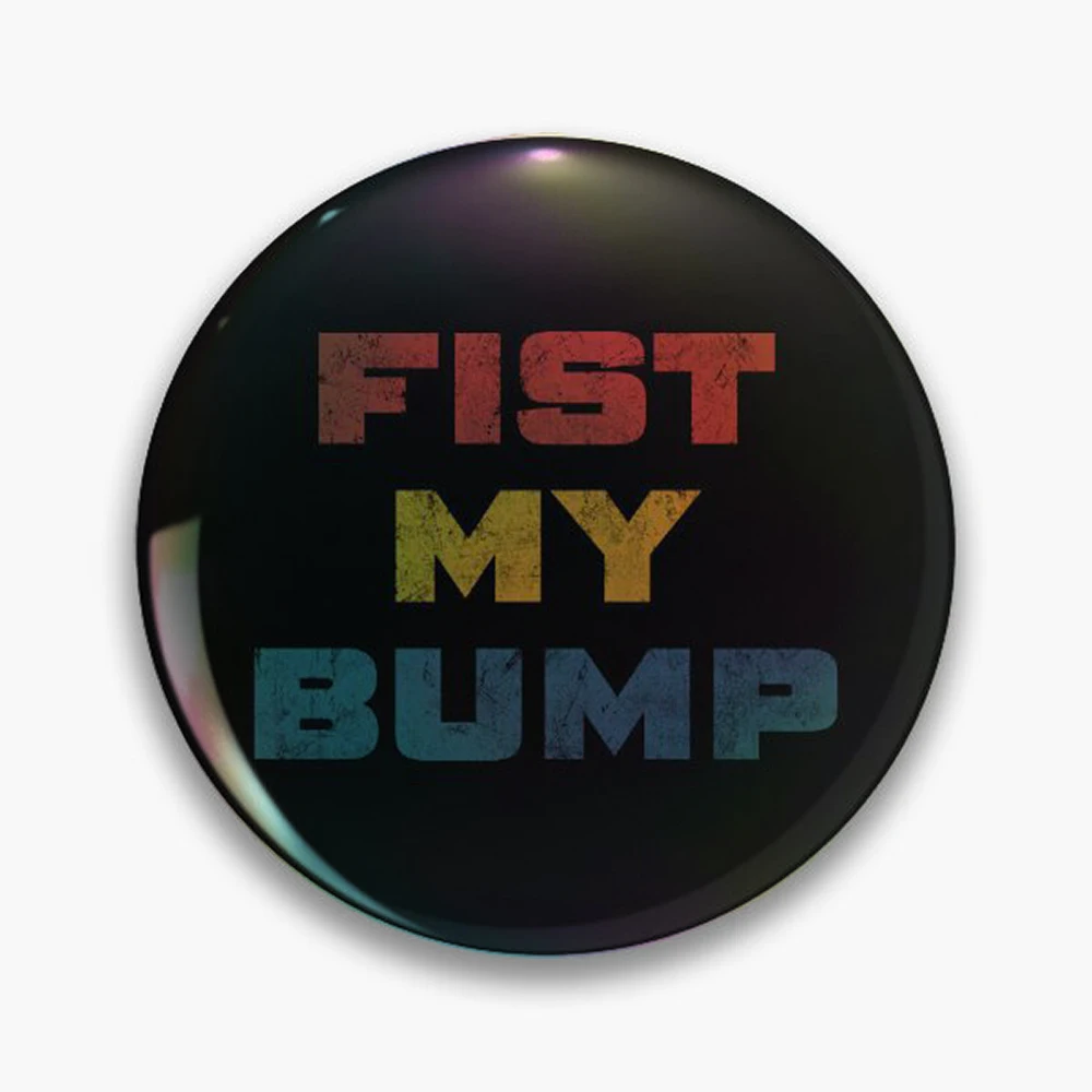 Fist My Bump. #2 Pin Holographic Star Heart Pin Brooches Laminated Button Fashion Accessory