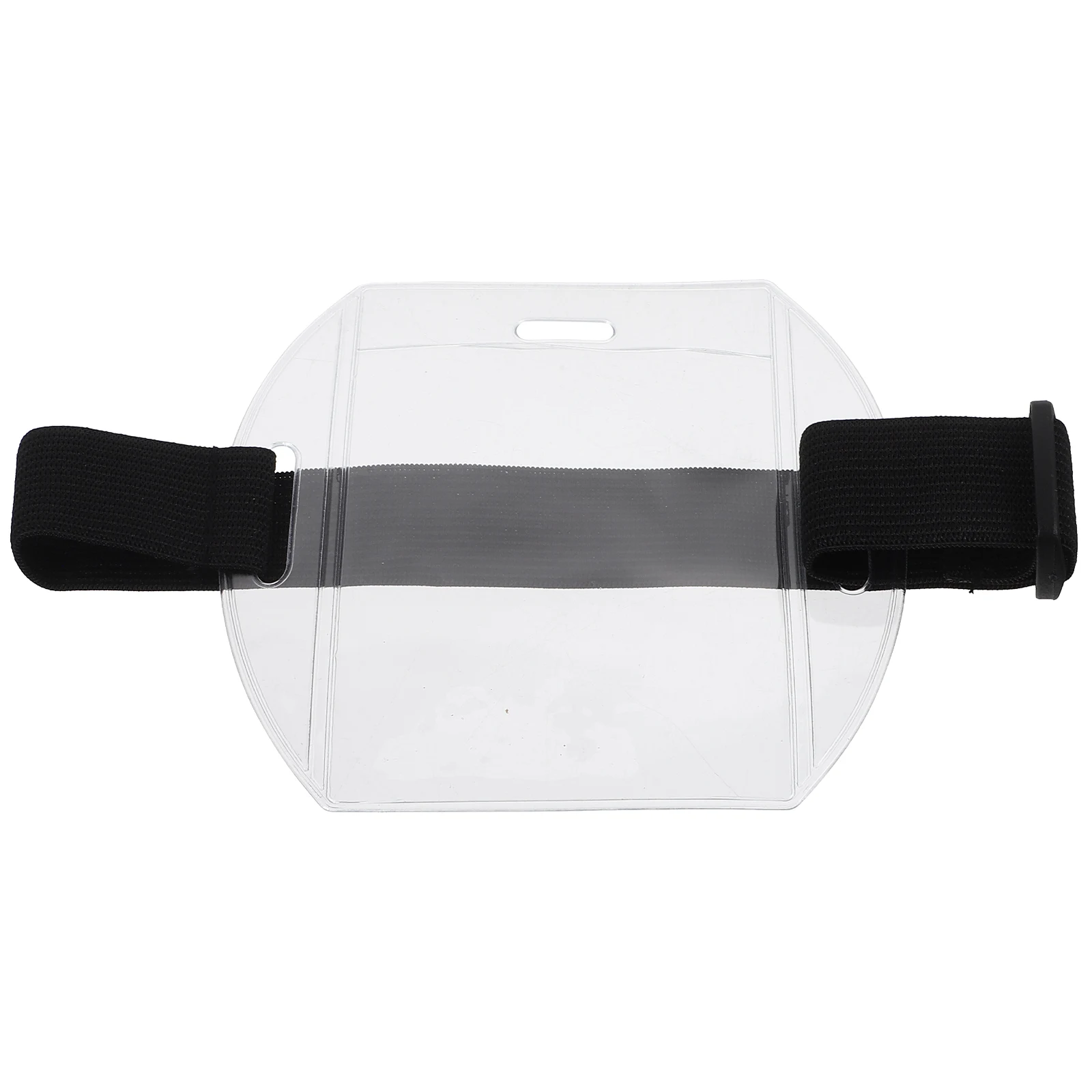 

2pcs Arm Badge Holder Clear PVC Material Adjustable Elastic Band Water Proof ID Card Holder for Office Factory