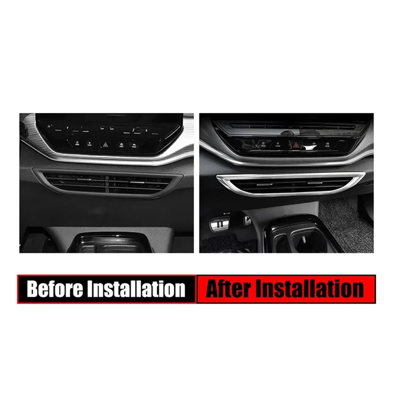 سيارة التحكم المركزي تكييف الهواء منفذ تنفيس غطاء إطار الكسوة لشركة فولكس فاجن ID.4 ID4 2021-2023 أجزاء السيارة الداخلية #5