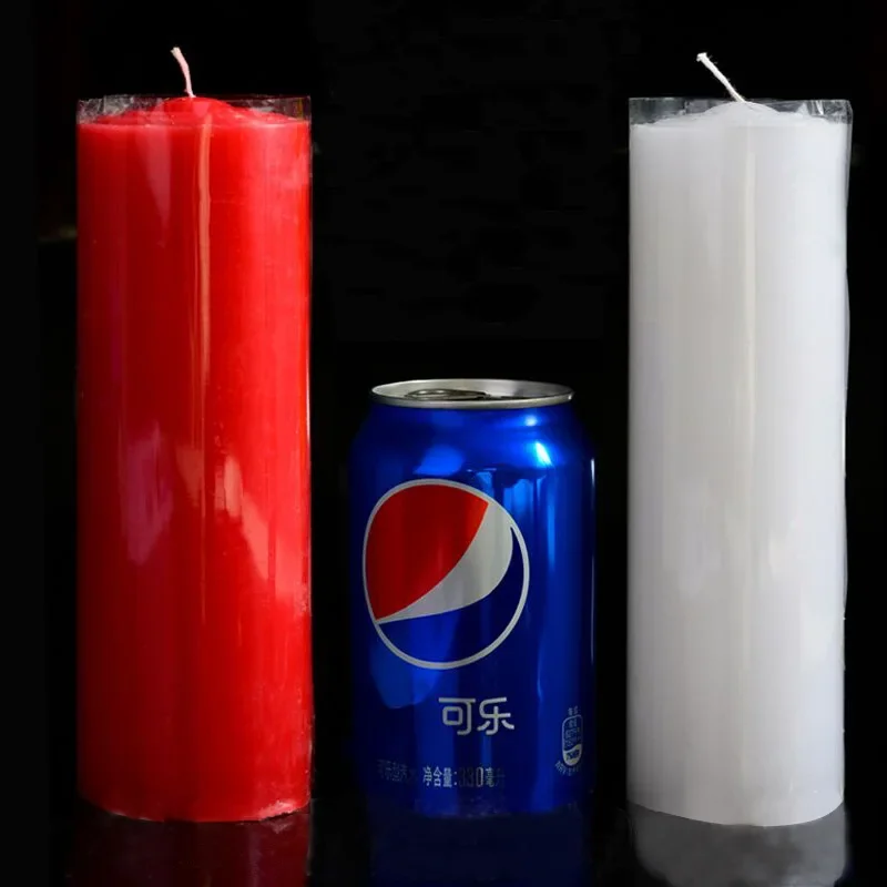 16cm Jumbo Emergency Candles Extra Thick 60Hour Burn Time Outage Power Greenhouse Heating Bulk Red White Candles Wholesale