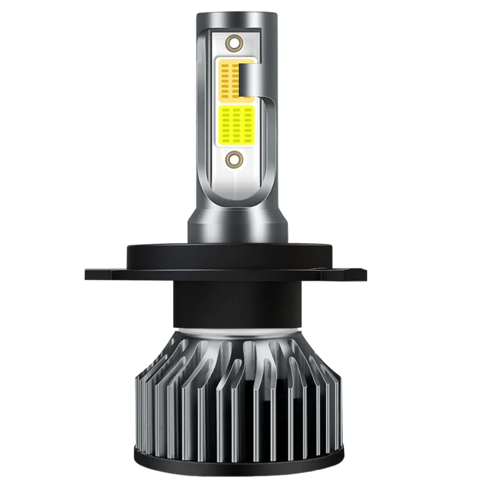 2pcs P1 Two-color White + Yellow /white + Ice Blue H4 Motorcycle Light Car Headlight LED Light H4 Led Headlight Bulb