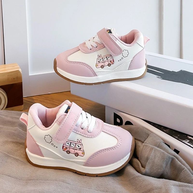 Cartoon Kids Sports Shoes Lightweight School Toddler Running Sneakers for Boys Girls Non-slip Children Casual Sneakers Hook Loop