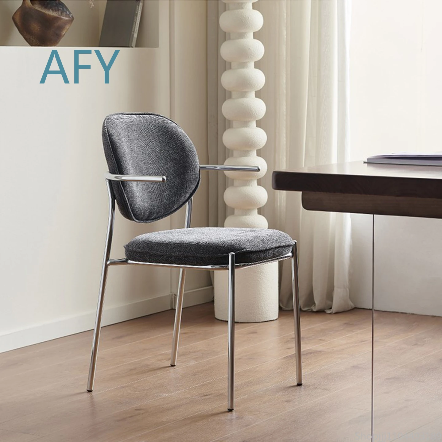 Wabi Sabi Style Dining Chair for Home Office Bedroom Vanity Space Saving Armchair Art Creative Simple Modern Furniture