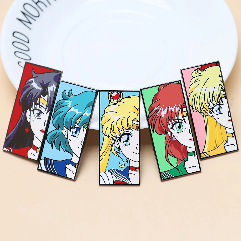 

Anime Friends Enamel Pin Brooches for Women Manga Lapel Pins Badges on Backpack Cosplay Accessories Birthday Gift Toys