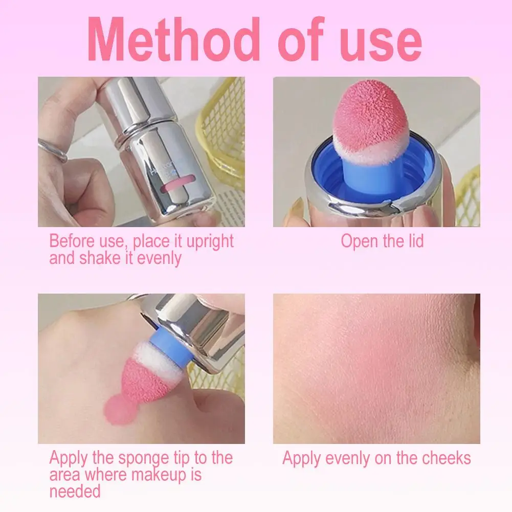 أحمر الخدود النسائي، أحمر الشفاه الصغير، مسحوق رأس الفطر، سائل كوري، مستحضرات تجميل طبيعية منخفضة، أحمر الخدود المشبع #5