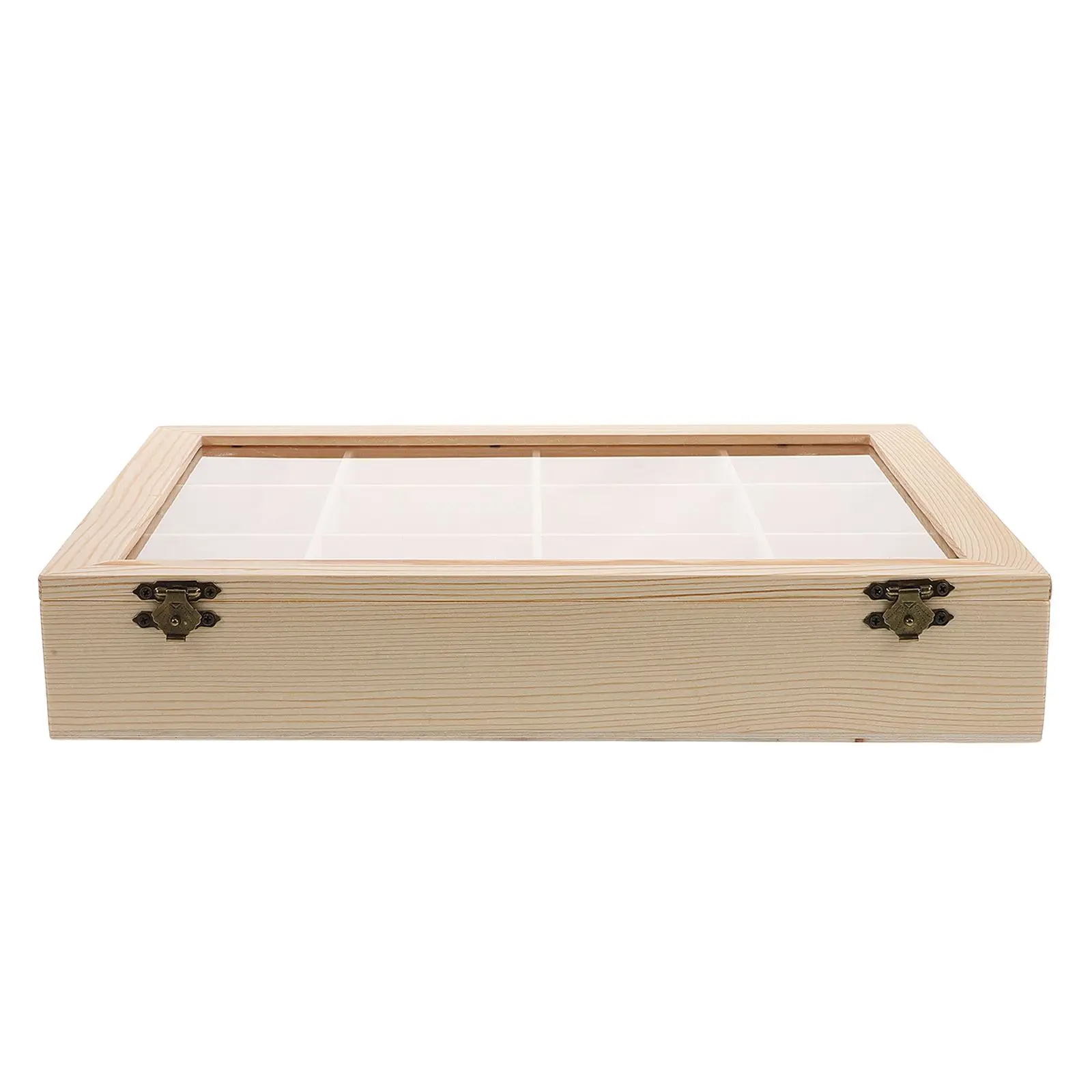 

Wooden Rock Storage Box Display Case for Collection Organizer Crystal Shelf Mineral Specimens Teaching Equipment