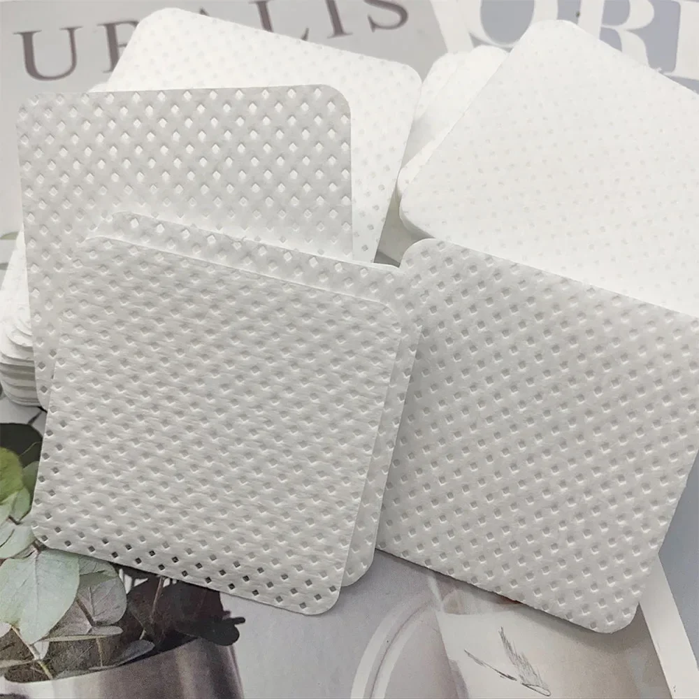 100/300pcs Wipes Paper Cotton Eyelash Glue Remover Lint Free Nail Wipes Nail Polish Remover Eyelash Extension Glue Cleaning Wipe