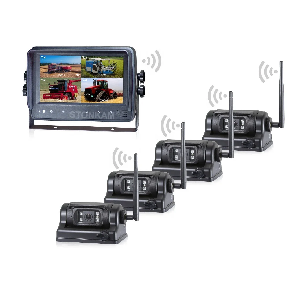 Wireless Rear View Trailer Back up Camera With Magnet Base Battery Operated