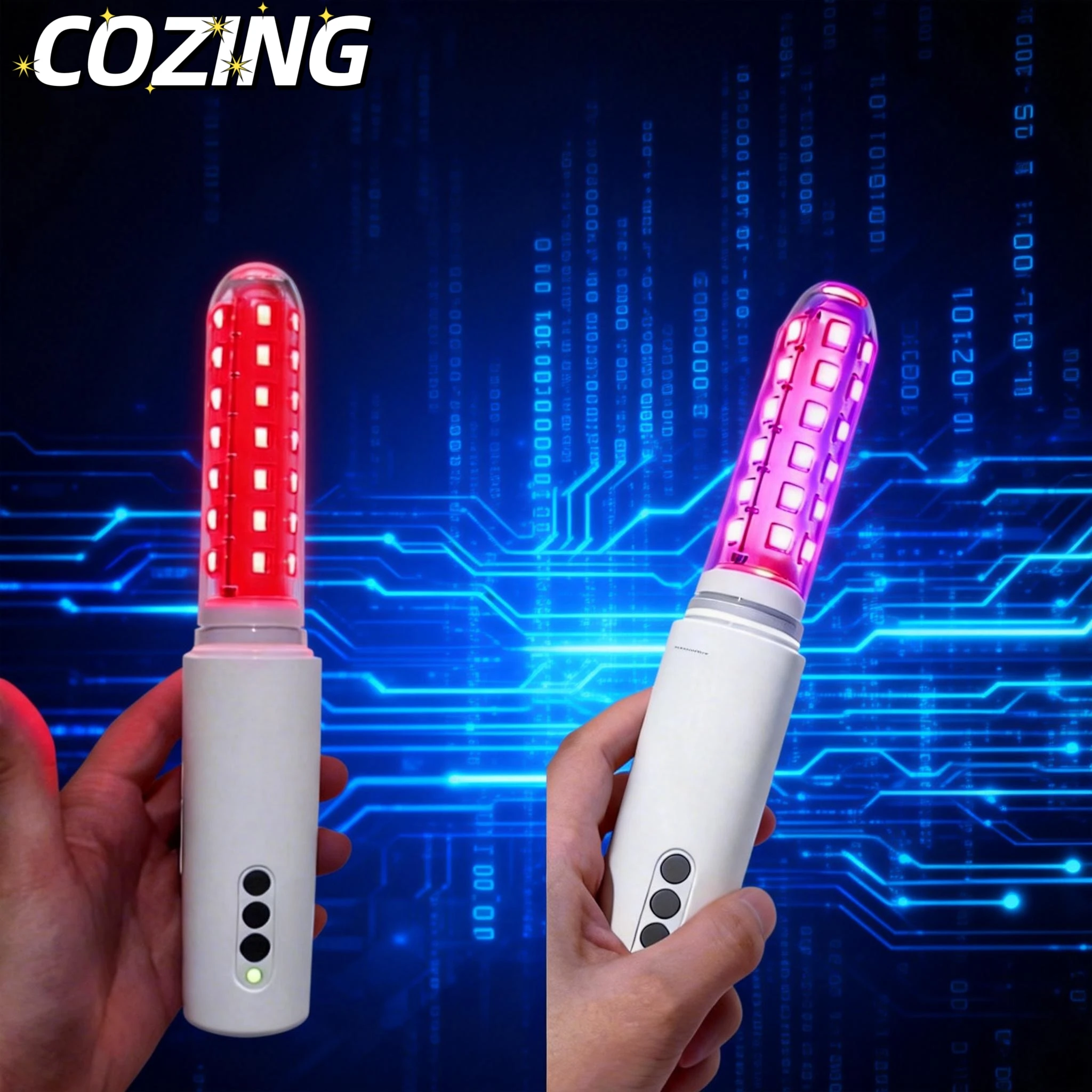 

COZING Женский LED-терапевтический прибор с инфракрасным, красным и синим светом для здоровья влагалища, облегчения вагинита, подтяжки и снятия боли