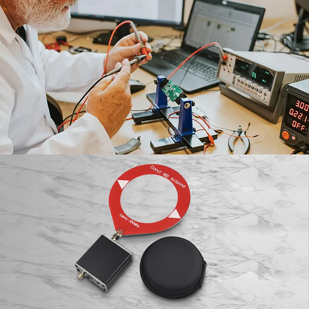 Donut Antenna with Low Impedance Converter Frequency Range 10kHz to 180MHz Perfect for Radio Enthusiasts and Walkie Talkies