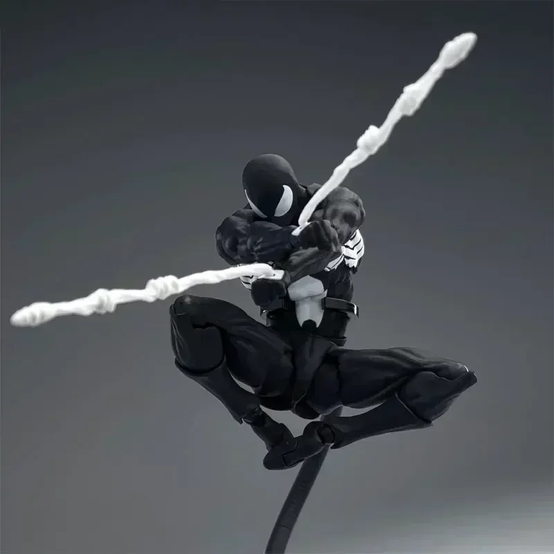In magazzino Nuovi giocattoli da disordine Il vicino nero simbiotico Spider-Man Black Venom Suit Action Figures congiunti Ornamenti Regalo per ragazzo