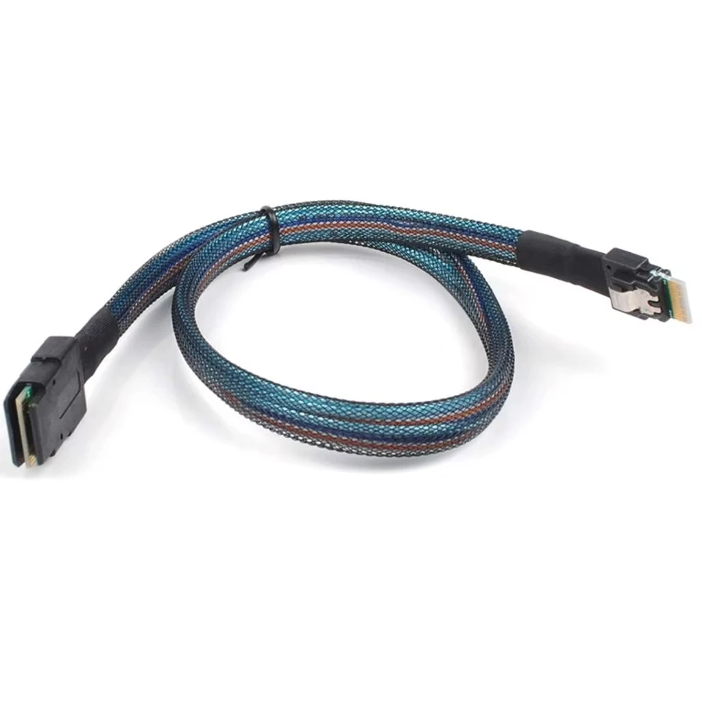 MINI SAS 8087 to SLIM SAS 8654 4I/4X SATA 7P Male Female Server Cable High Speed Connection Harness