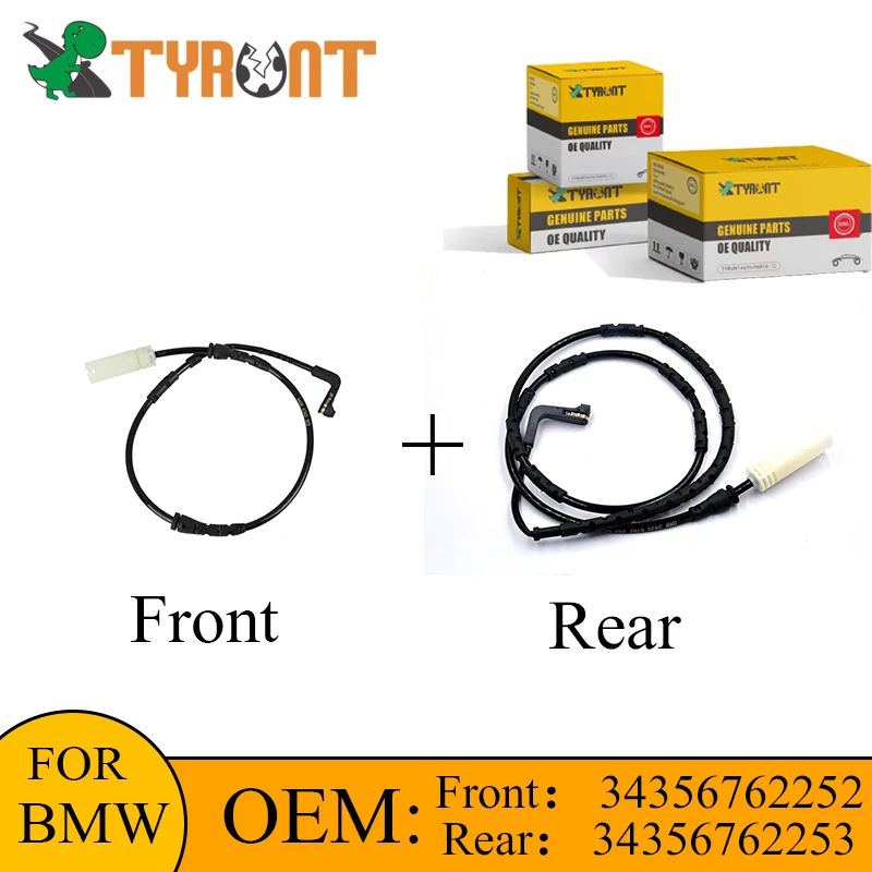 

TYRNT 1 Set Front And Rear Brake Pad Wear Sensor Induction Line 34356762252 34356762253 For BMW E87 E90 E91 E92 E93 3 Series