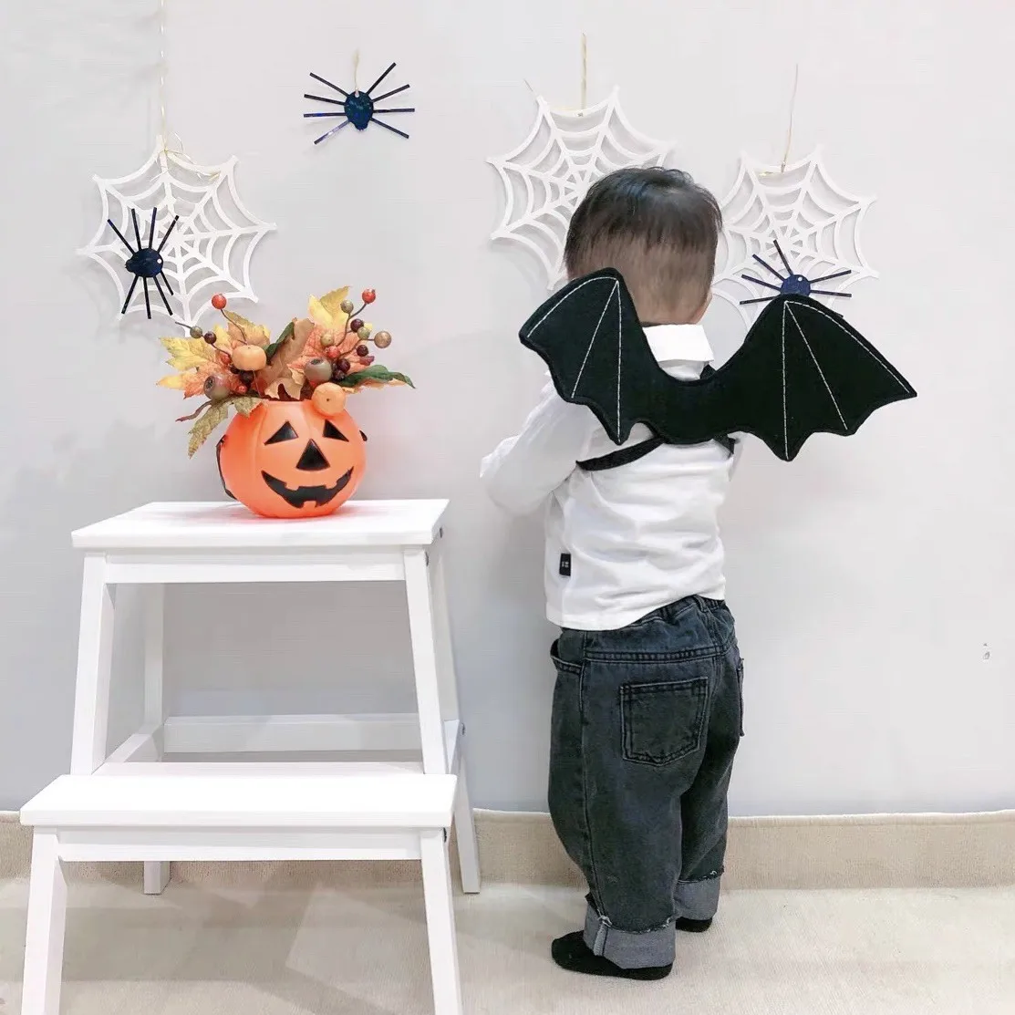 Halloween Props Demon Angel Light-emitting Children/adults Bat Wings Parent-child Performance Party Cosplay Prop Toys