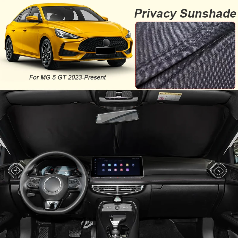 

Car Black Window Privacy Sunshade For MG 5 GT 2023-Present Auto Anti-UV Heat Insulation Protect Cover Interior Accessory