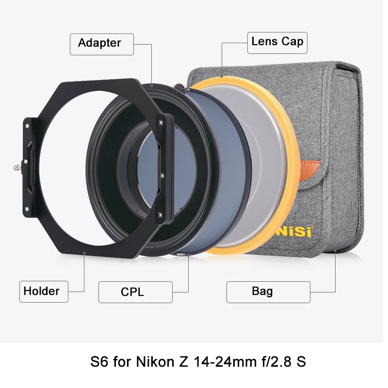 NiSi S6 Holder Kit Filter Holder for Sony FE12-24mm f/2.8GM Camera Lens Aluminum 150mm Holder