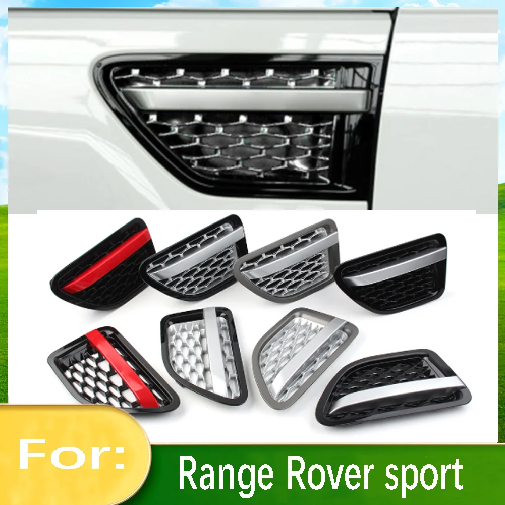 

2PCS Car Styling Front Side Fender Air Vent Grille ABS Grill For Land Rover L320 Range Rover Sport 2005 2006 2007 2008 2009