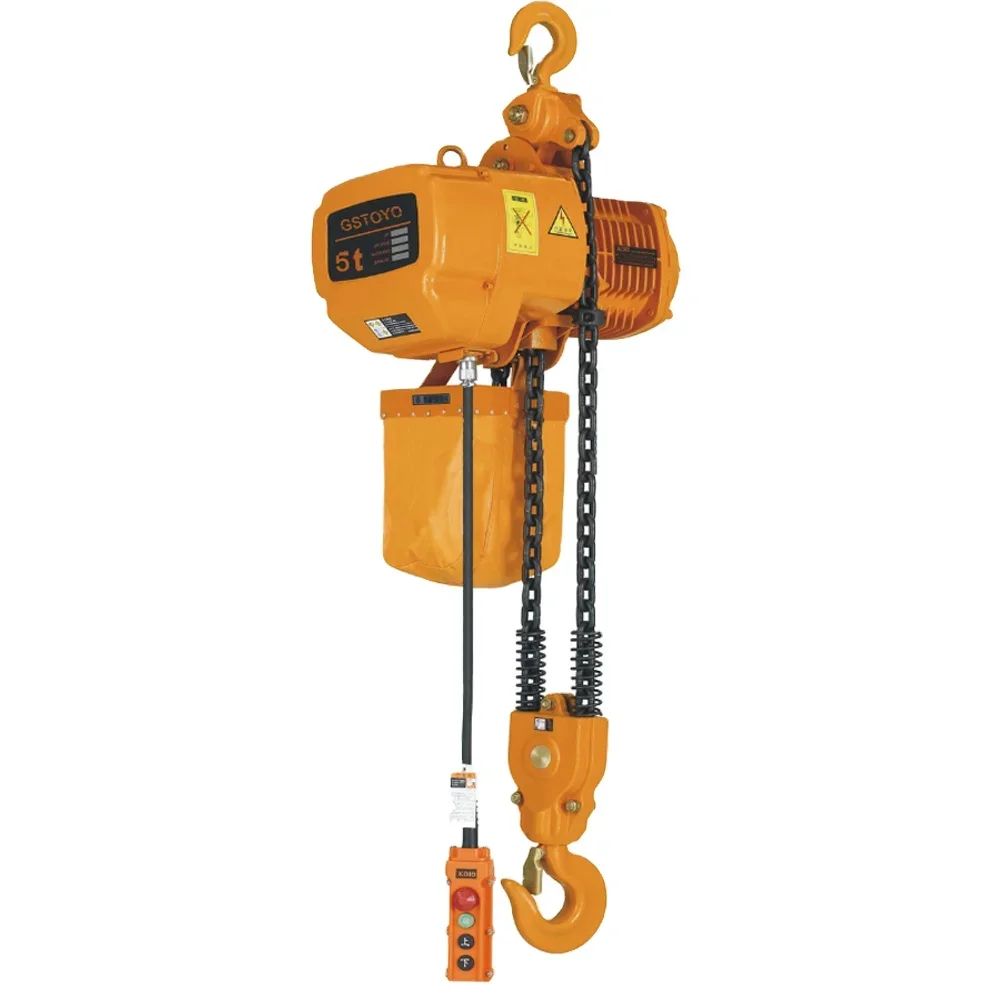 3t Fixed Type Electric Chain Hoist With Hooks  for Cargo Lifting HHBB electric chain block