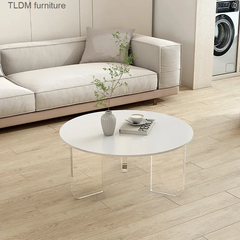 

Nordic Round Coffee Tables Glass Luxury Modern Living Room Coffee Tables Unique Design Mesa Auxiliar Salon Home Furniture