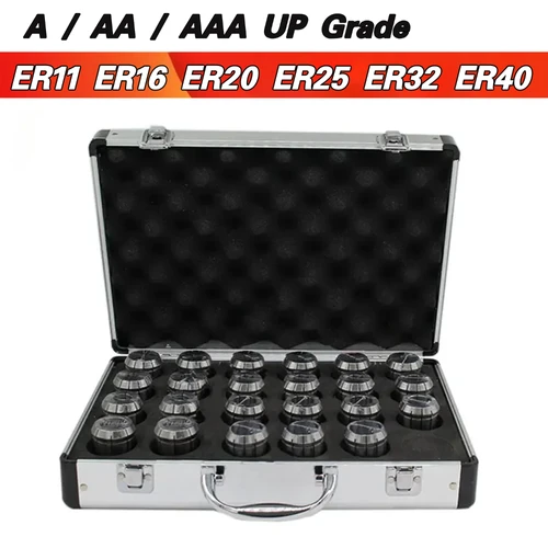 ER11 ER16 ER20 ER25 ER32 ER40 Juego AA/UP ER Portabrocas de resorte 0,008mm 0,005mm para máquina de grabado portaherramientas de fresado CNC