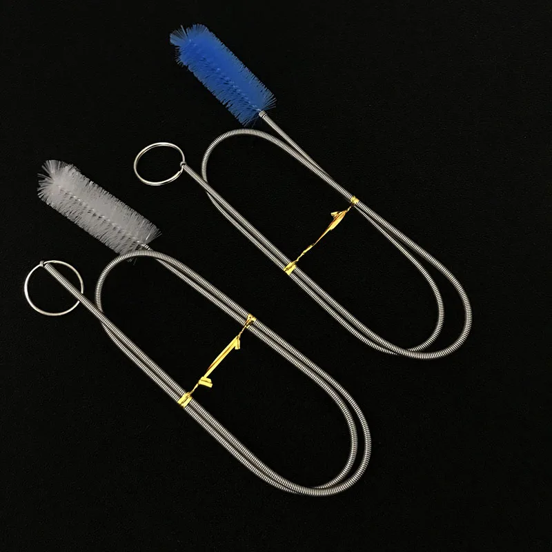 Aquarium Pipe Cleaning Brush Fish Tank Cleaner Tube Stainless Steel Water Filter Air Tube Flexible Double End Hose Accessories