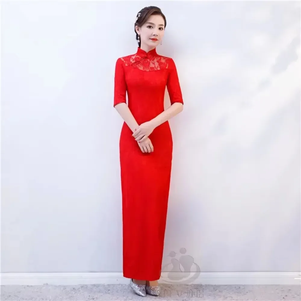 Lace Streetwear Cheongsam Qipao Y2k Dress for Women Summer Women Clothing Vintage Fashion Clothes Casual Elegant Ethnic Style