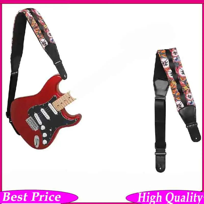 

Утолщенный регулируемый кожаный наплечный ремень для гитары и бас-гитары с функцией снижения давления — Аксессуары для струнных инструментов в стиле вестерн-ковбои
