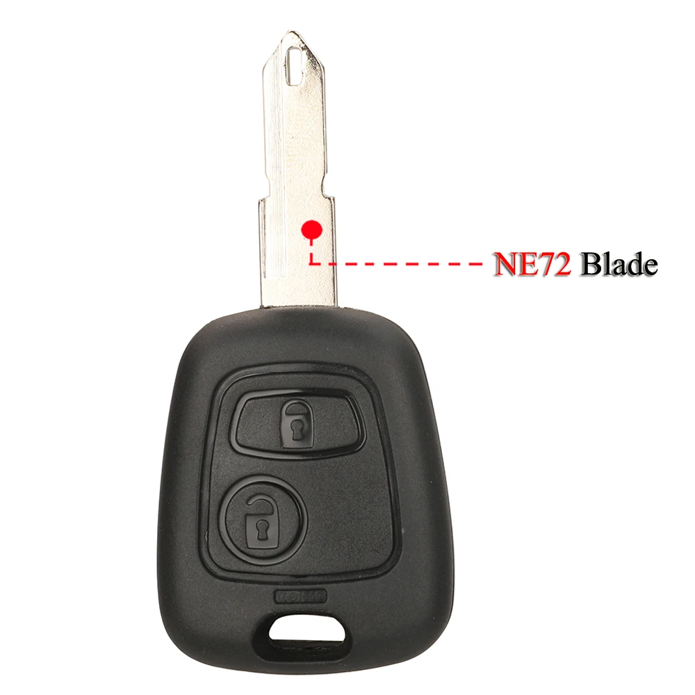 Jingyuqin Fernbedienung Auto Schlüssel Für Citroen C1 C2 C3 C4 Für Peugeot 106 206 306 307 107 Für Toyota Aygo 2 tasten 433 Mhz 4D70/ID46 Chip