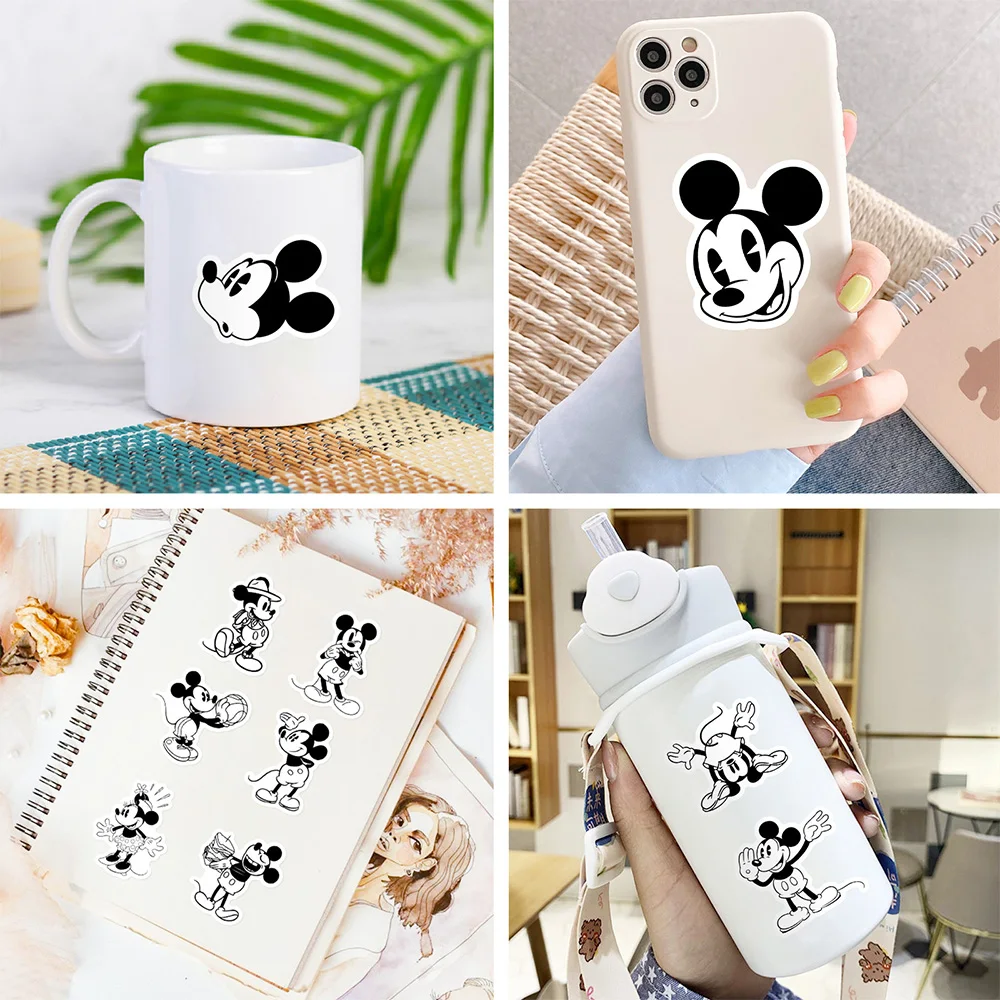 10/30/50 stuks Cartoon Disney Mickey Mouse Stickers Leuke Decoratie Decals Notebook Telefoon Skateboard Graffiti Sticker voor kinderen Speelgoed