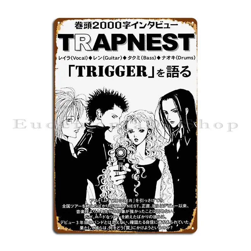 Nana Trapnest Poster Metal Sign Designs Cinema Club Design Plaques Tin Sign Poster