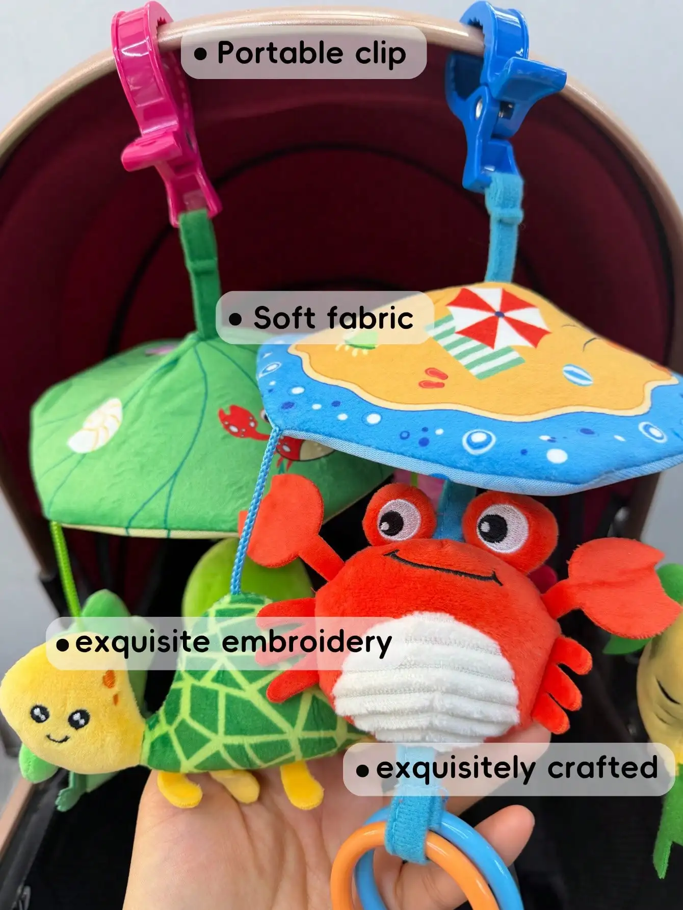 

Плюшевая подвеска-лягушка для мобильного телефона и музыкальная подвеска-колокольчик, подвесная игрушка для детских колясок, разработанная для стимуляции зрительного восприятия малыша.