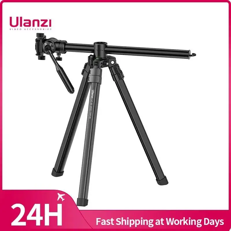 

Ulanzi MT-65 Professional Horizontal Tripod for Camera Mobile Phone Max 1.76M Aluminum Tripod wBluetooth for Canon Nikon Sony