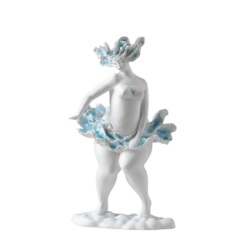 European-style Abstract Dancer Art Sculpture Ornaments Resin Character Figurines Crafts Cute Desktop