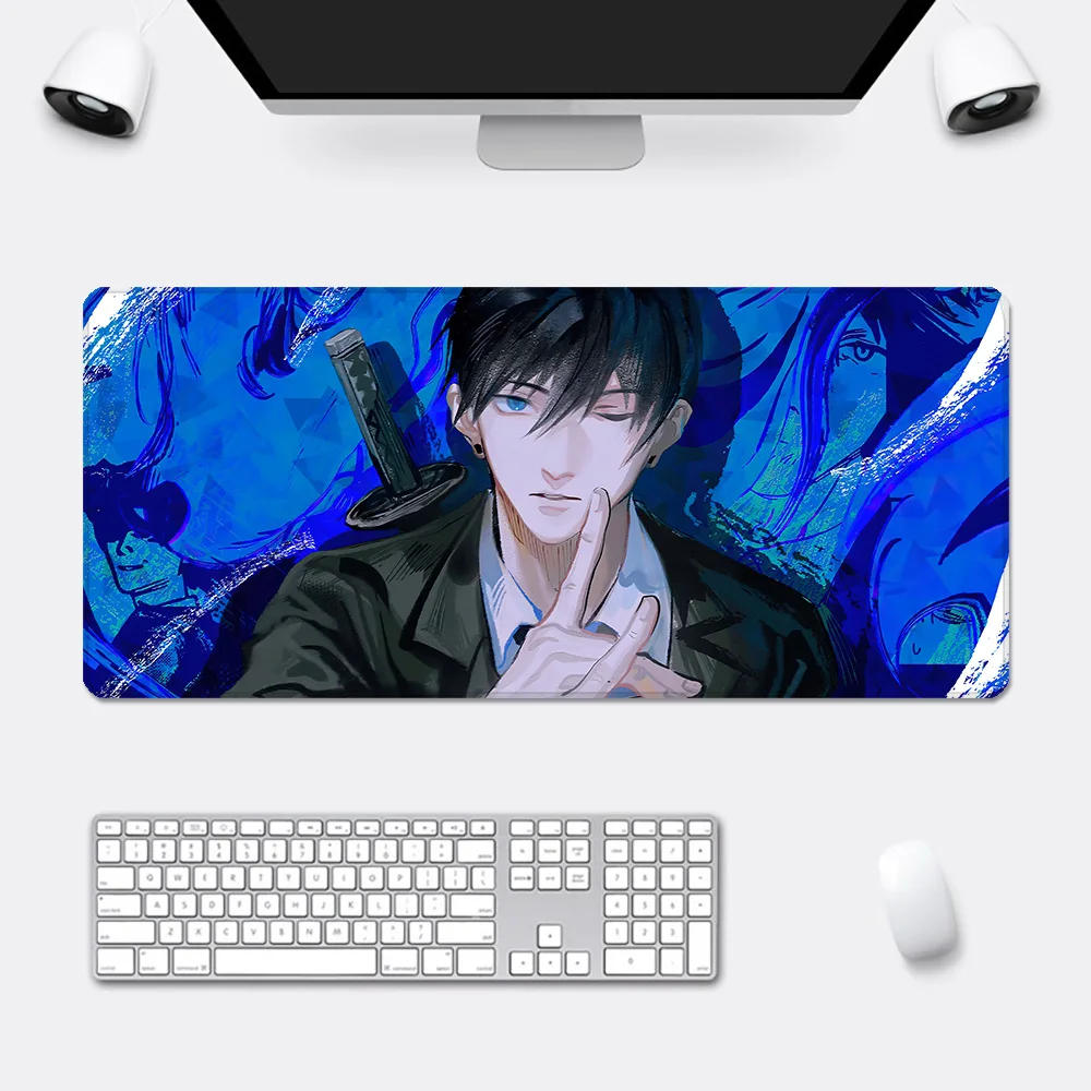 Chainsaw Man Mousepad HD Printing Computer Gamers Locking Edge Non-slip Mouse Pad XXL90x40cm Keyboard PC Desk Pad