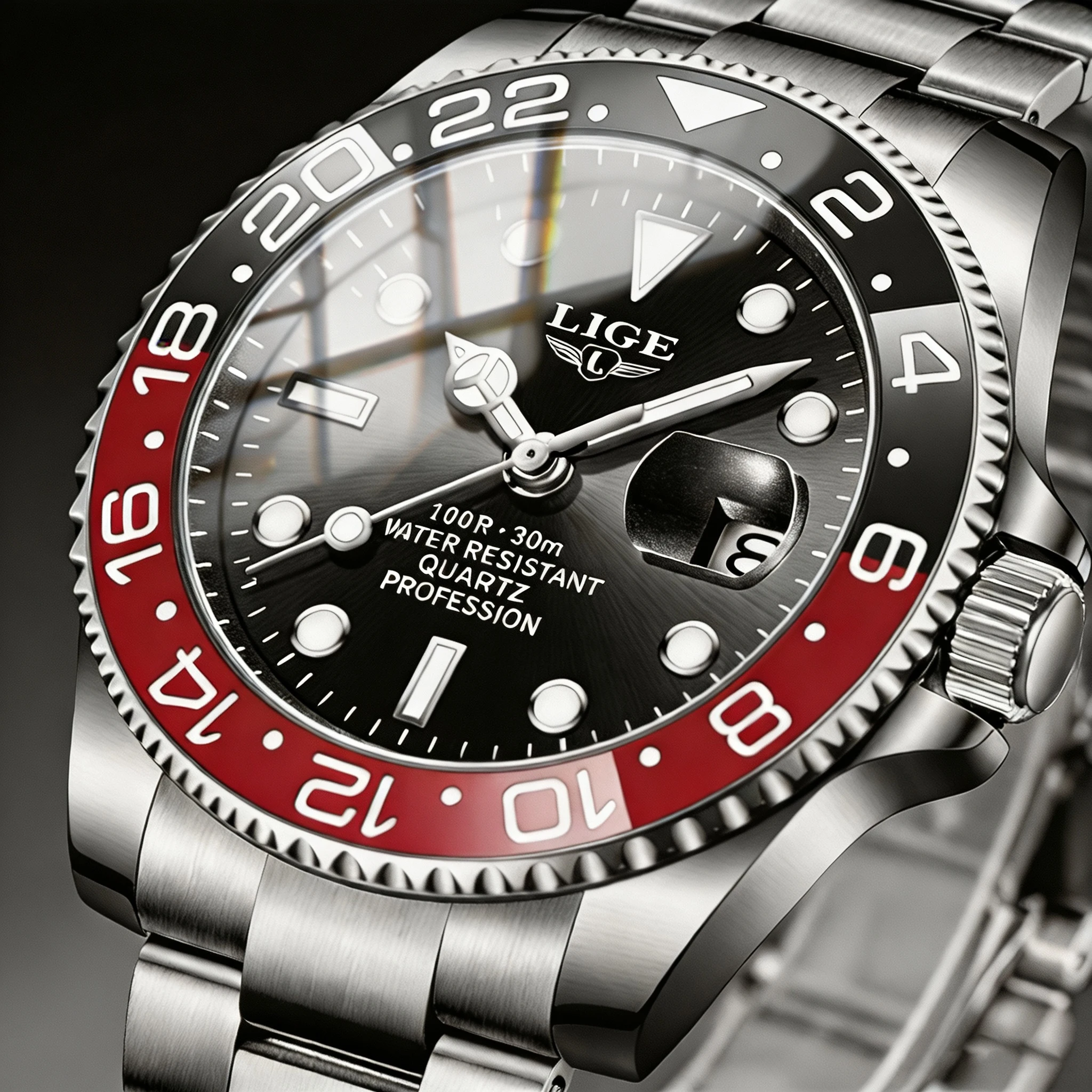 2026 New LIGE Brand Men's Watch Luminous Stainless Steel Business Quartz Luxury Clock Waterproof Watches for Men Reloj Hombres