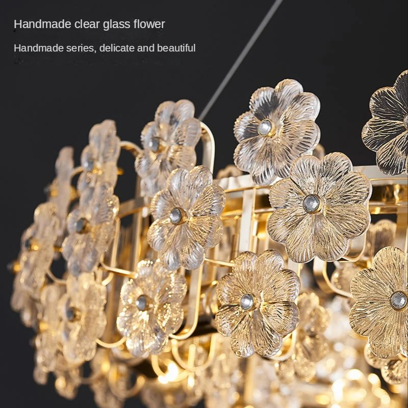 Modern Lucky Grass Ceiling Chandeliers crystal ring Living Dining Room LED Pendent Light Home Decor Hanging Lamp Luster Fixtures