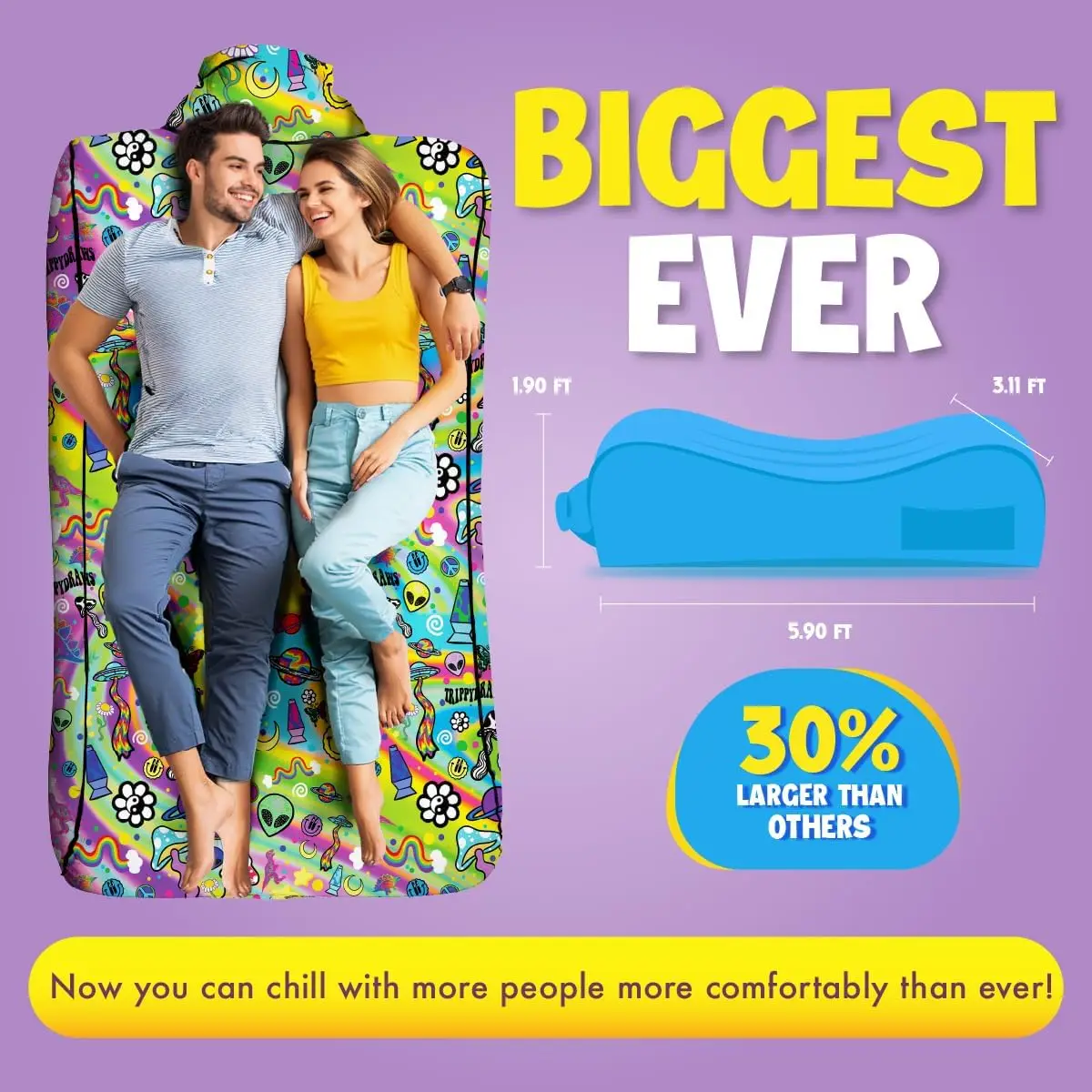 

Надувной диван — идеальный надувной шезлонг для максимальной железы — идеальный надувной диван для музыкальных фестивалей — новая популярность