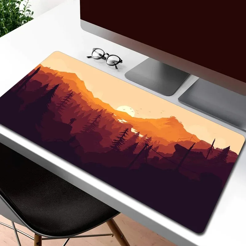 Firewatch Forest HD Print Mouse Pad Gamer Computer Keyboard Desk Mat for Home Office Decor Non Slip Mousepads Gaming Accessories