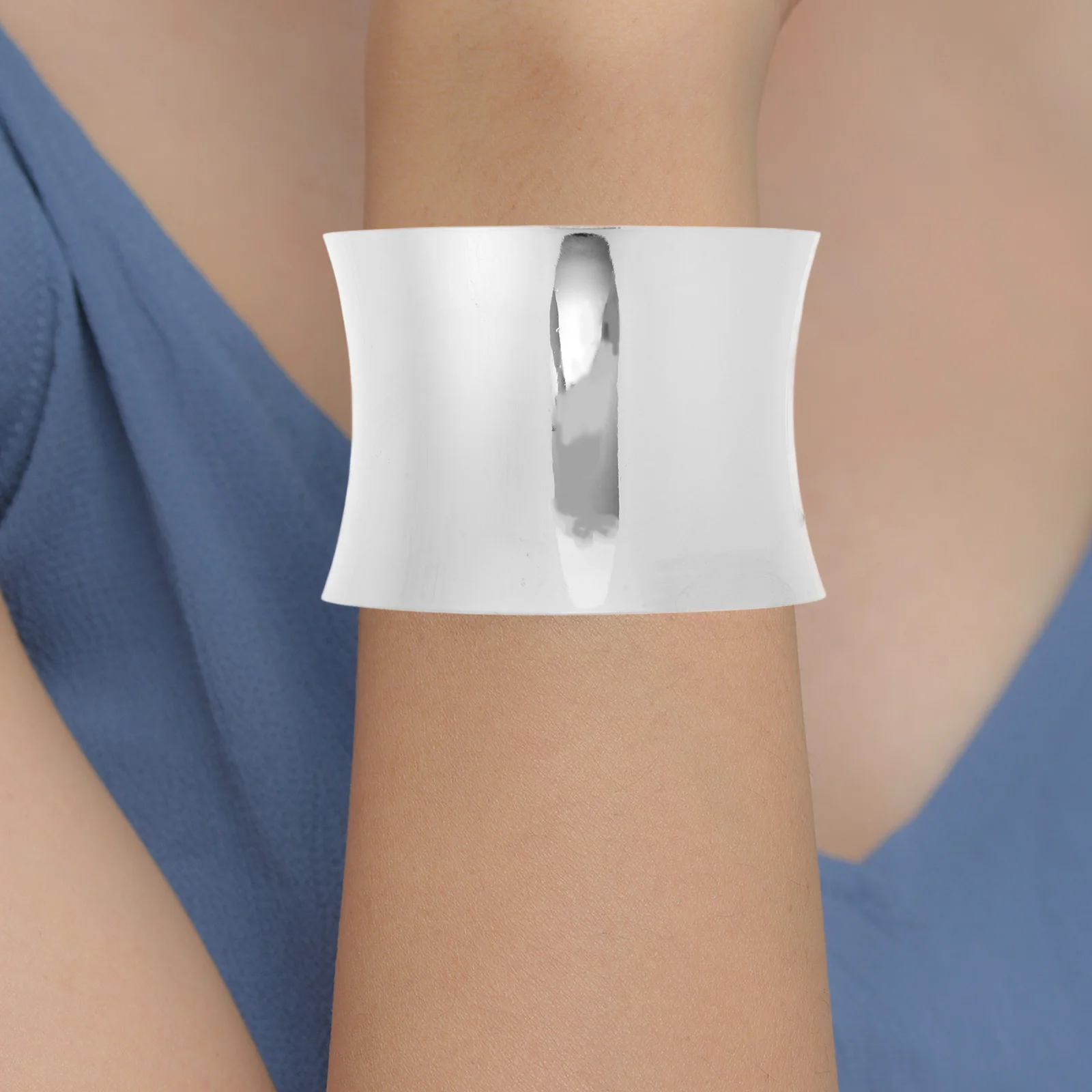 

Metal Bracelet Fashion Cuff Bangle Chunky Zinc Alloy Women Bangles Trendy Jewelry Punk Geometric Arc Design