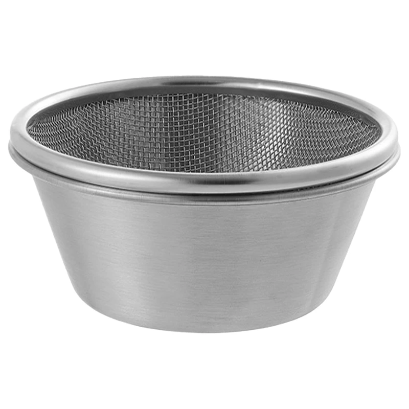1 PCS Small Basin Kitchen Cooking Bowl Drain Basket Fruit Drain Basin Conical Drain Basket Set Silver Stainless Steel
